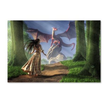 Daniel Eskridge 'Facing The Red Dragon' Canvas Art,12x19